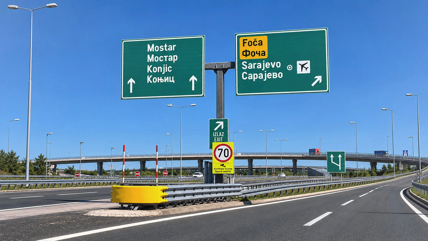 Autoput A1 - ruta od Sarajeva prema Mostaru